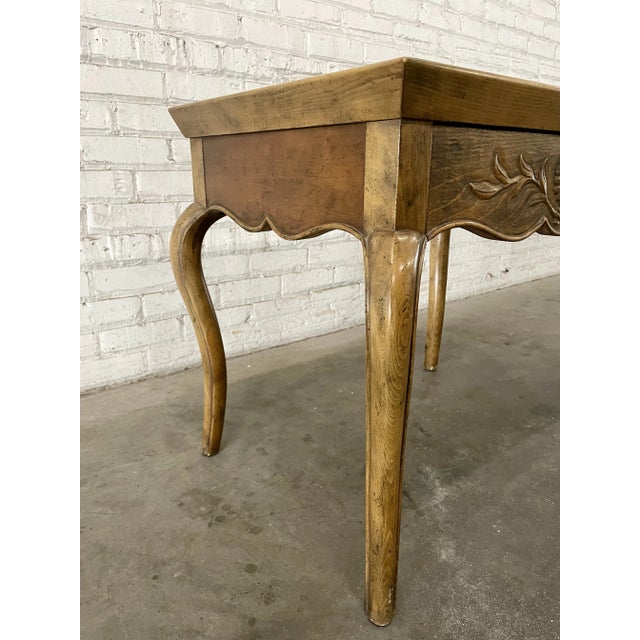 Baker Furniture Company Baker Furniture French Provincial Style Walnut Side Table For Sale - Image 4 of 7