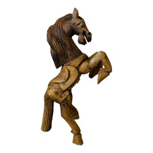 Vintage 28” Handcarved Wood Horse Sculpture