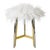 Mid-Century Modern Vintage Italian Hollywood Regency Stool with Faux Fur, 1950s For Sale - Image 3 of 7