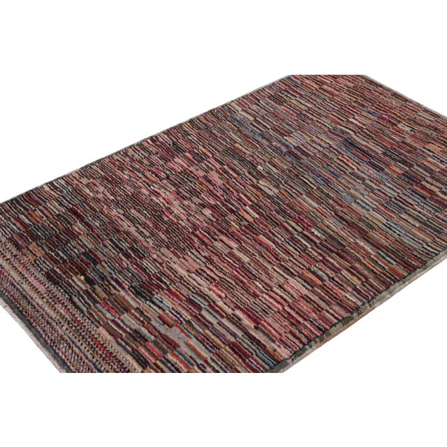 Hand-knotted in wool, circa 1960 - 1970, this 3x5 vintage Polychromatic Deco rug is an exciting new addition to Rug &...