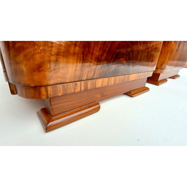 Wood Bedside Tables by Jindřich Halabala for Up Závody, 1940s, Set of 2 For Sale - Image 7 of 16