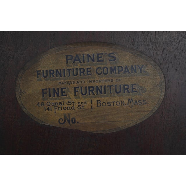 Paines Vernis Martin Bow Front Mahogany Vitrine Display Cabinet For Sale - Image 18 of 18