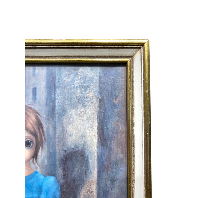 Wood Margaret Keane 1962 Big Eyes "The First Grail" Print, Framed For Sale - Image 7 of 8