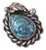 sz7.75 c1960 Navajo High Grade spiderweb turquoise ring For Sale