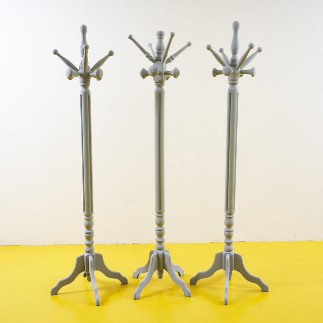 Wood Art Deco Coat Racks, Set of 3 For Sale - Image 7 of 7