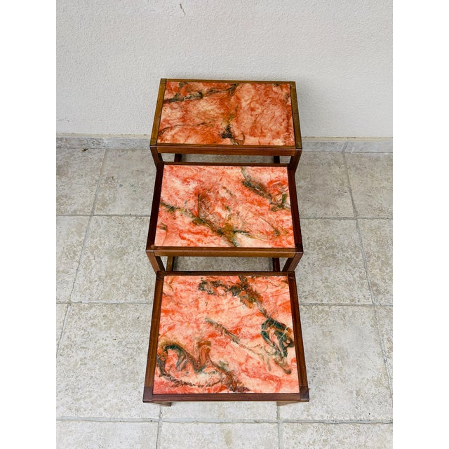 Vintage Scandinavian Teak Nesting Tables, 1960s, Set of 3 For Sale - Image 11 of 17