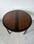 Vintage Asian-Style Black Lacquer Wood Round-to-Oval Extension Dining Table For Sale In Miami - Image 6 of 18