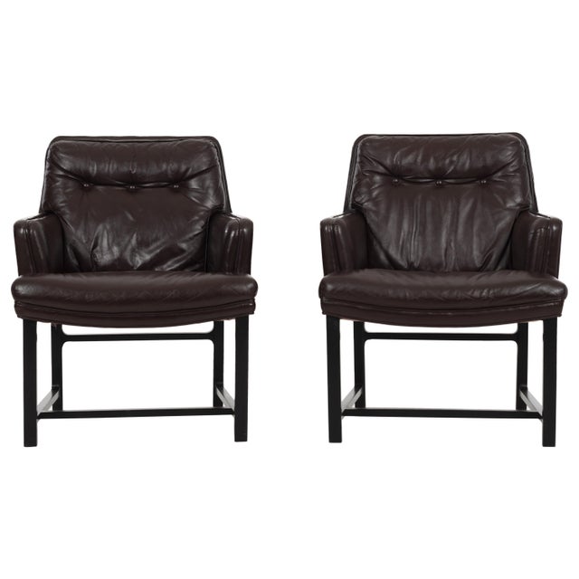 Edward Wormley for Dunbar Pull-Up Lounge Chairs - a Pair For Sale - Image 12 of 12