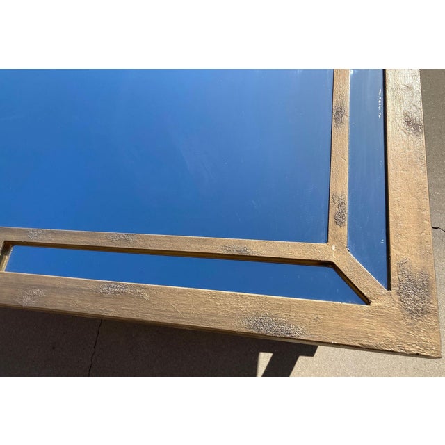 Moroccan Large Forged Bronze Iron Arched Mirror 6ft 8 Spanish Moorish Colonial Style For Sale - Image 3 of 18