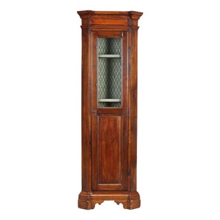Corner Cabinet in Walnut-Stained Fir For Sale