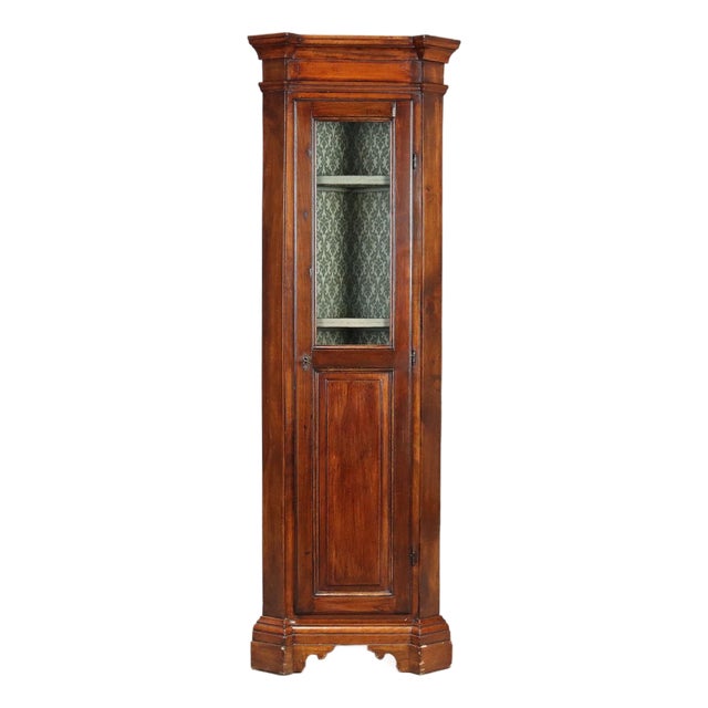 Corner Cabinet in Walnut-Stained Fir For Sale