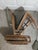 Lorrain Set of 2 Vintage Airstream Leg-O-Matic Lorraine Pair of Folding Chairs Walnut and Black Vinyl For Sale - Image 4 of 5