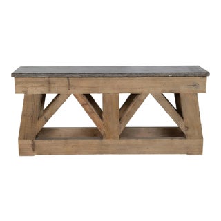 Farmhouse Greystone Farm Console Table 72" For Sale