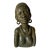 Vintage Verdite Stone African Woman Bust Sculpture Signed Cashel K. For Sale