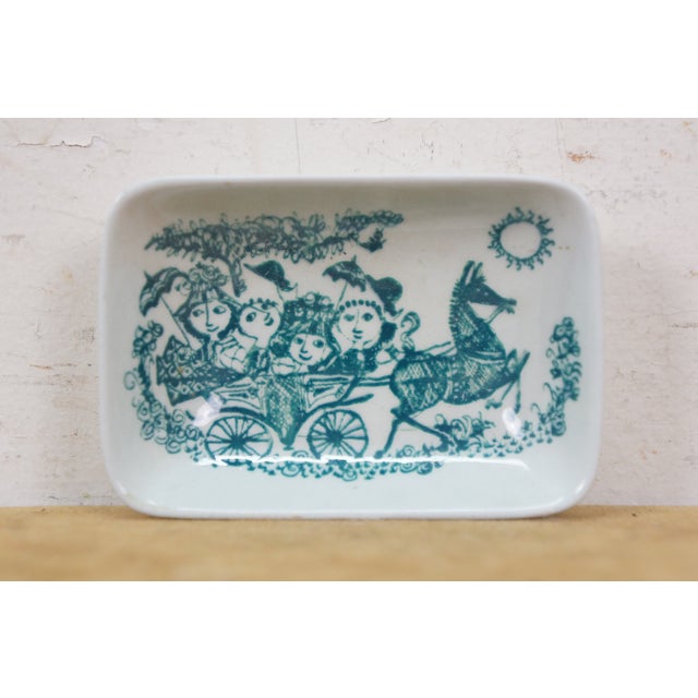 Bjorn Wiinblad Late 20th Century 4 Danish Nymolle Bjorn Wiinblad Picnic in Denmark Salt Bone Trinket Dishes Compotes For Sale - Image 4 of 16