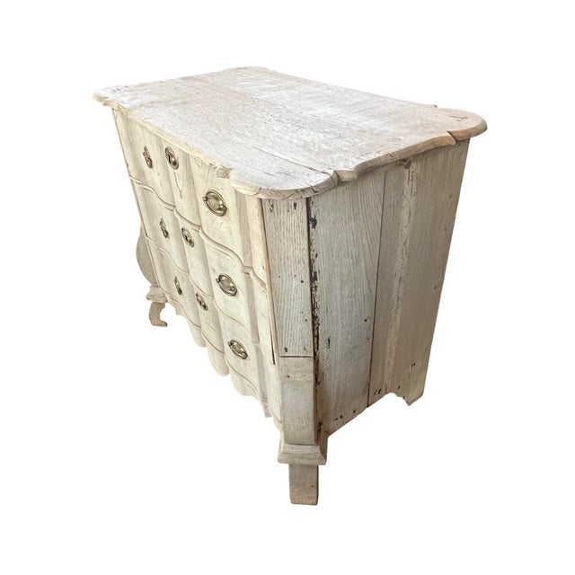 Early 19th Century 19th Century Dutch Bleached Oak Commode / Chest of Drawers For Sale - Image 5 of 12