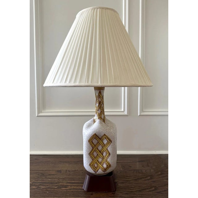 Mid 20th Century Large Italian Vintage Guido Gambone Ceramic Table Lamp For Sale - Image 5 of 12
