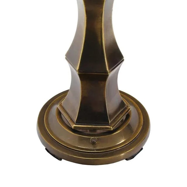 Stiffel Vintage Mid Century Stiffel Brass Table Lamp For Sale - Image 4 of 8