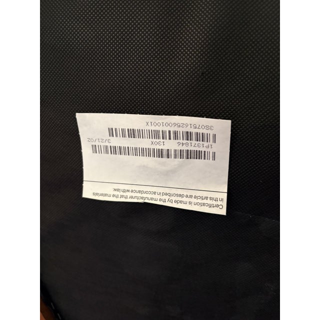 1990s 1990s Ethan Allen Regency Faux Bamboo and Cane Wingback Upholstered Chair For Sale - Image 5 of 5