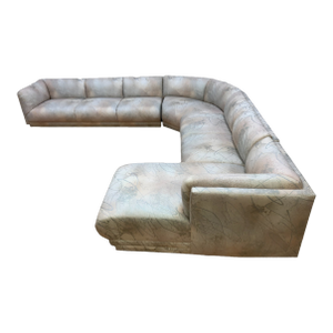 Postmodern L Shaped Sectional Sofa by Bernhardt for Reupholstery