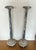 Mid 20th Century Vintage Distressed Painted Plant Stand Columns - a Pair For Sale - Image 5 of 12