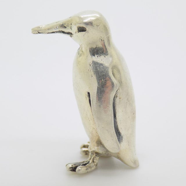 Vintage Italian Handmade 925 Sterling Silver Penguin, 1980s For Sale - Image 6 of 13