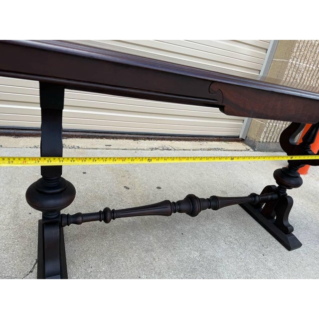 Vintage Jacobean Style Library Table Console Table For Sale - Image 13 of 13