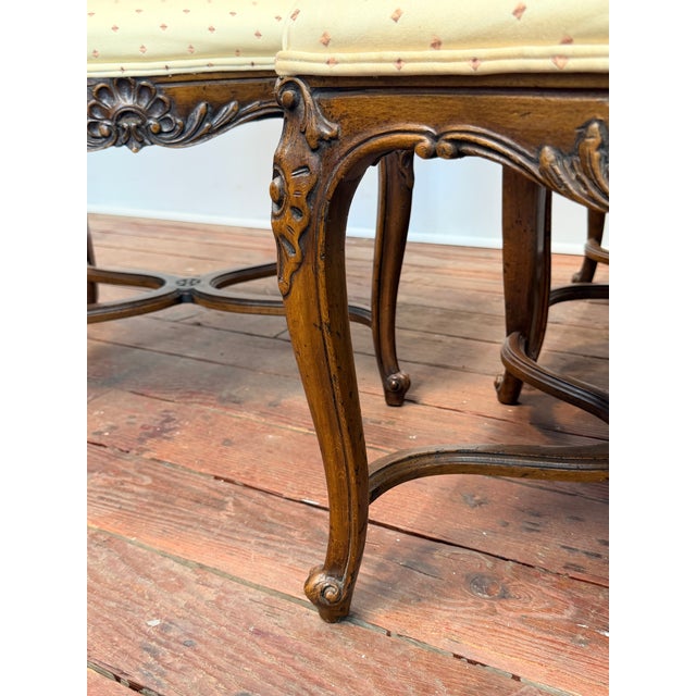 Carved French Provincial Style Dining Chairs for John Widdicomb, Set of Six For Sale - Image 11 of 17