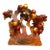 Vintage Style Liuli Glass Peach Tree Sculpture With Inscription For Sale