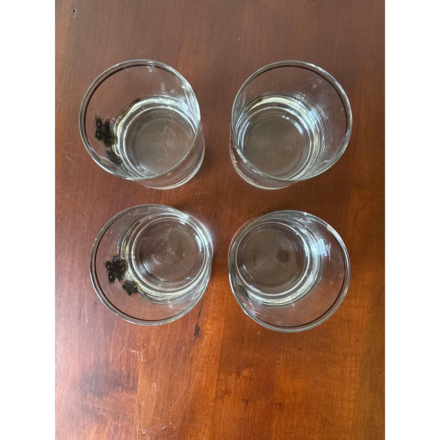 Transparent Mid 20th Century Culver Gold Owl Rocks Glasses— Set of 7 For Sale - Image 8 of 16