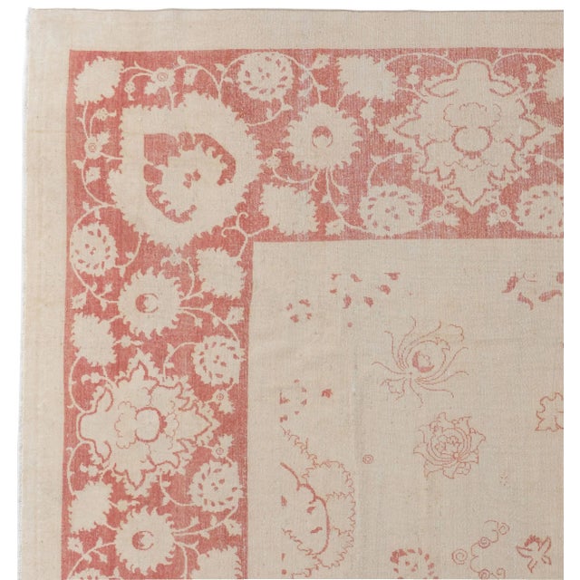 Tan Vintage Circa 1960 Subdued Agra Design Rug 13'6 X 21'9 For Sale - Image 8 of 10