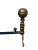 Antique Brass Ball Finial Fireplace Andirons Fire Dogs Pair Early 1900s For Sale - Image 13 of 18
