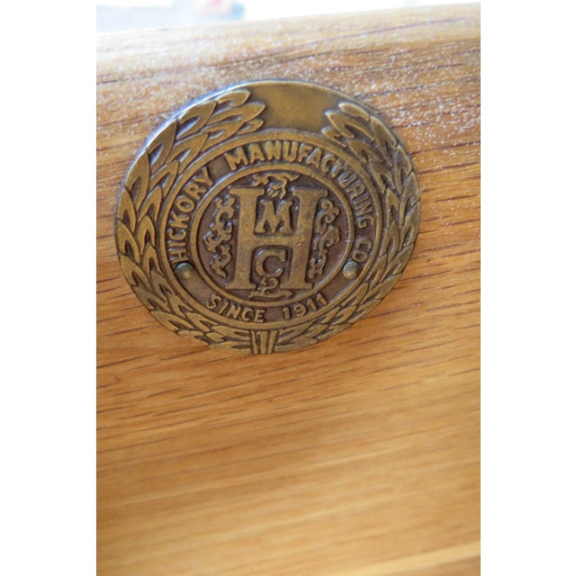 Shabby Chic Hickory French Shabby Chic Painted Long Dresser Bathroom Vanity Tv Console For Sale - Image 3 of 13