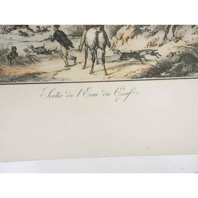 Vintage Early 20th Century Horses Hunter Lithograph For Sale - Image 4 of 5