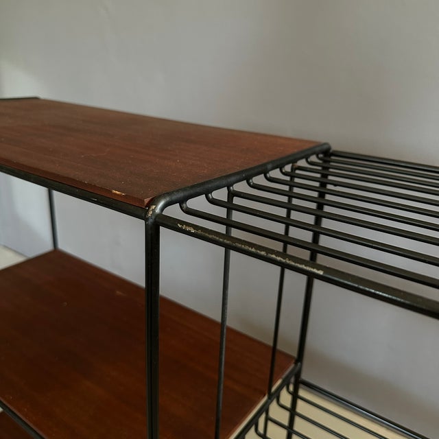 Italian Shelf in Wood and Black Iron For Sale - Image 10 of 13