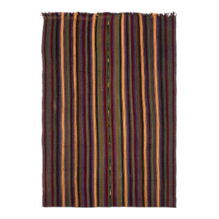 Vintage Striped Decorative Kilim Rug - 7`3 X 10'2 For Sale