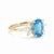 Royal Swiss Blue Topaz Ring - Blue Gemstone Engagement Ring Us 7 (All Sizes Available) For Sale - Image 4 of 4