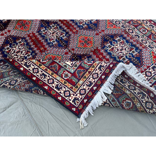 Fine Hand-Knotted Afghan Caucasian Shirvan Design Rug - 6'6" X 4'9" For Sale - Image 9 of 12