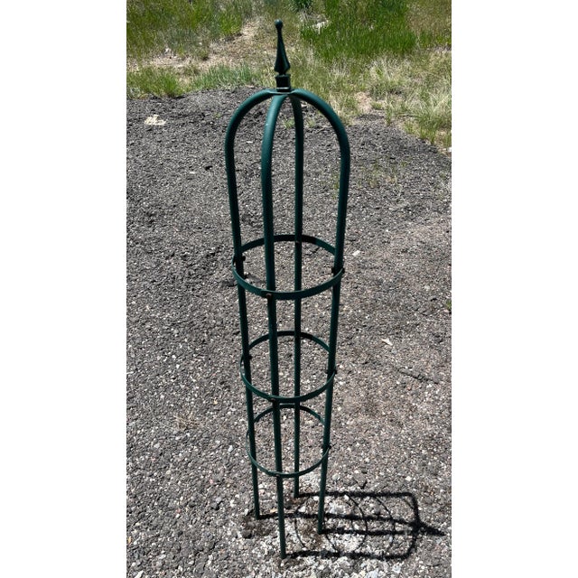 Midcentury Green Iron Garden Trellis For Sale - Image 9 of 13