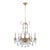 Thomas O'Brien for Visual Comfort Signature Yves Chandelier in Gilded Iron with Crystal For Sale