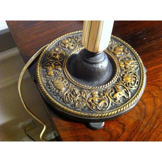 Table Lamp With Zodiac Base E. F. Caldwell Style For Sale - Image 4 of 10