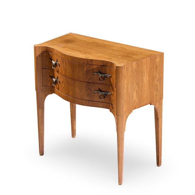 Brown Edward Wormley for Dunbar Mid Century Rosewood and Brass Commode Console Chest of Drawers For Sale - Image 8 of 9