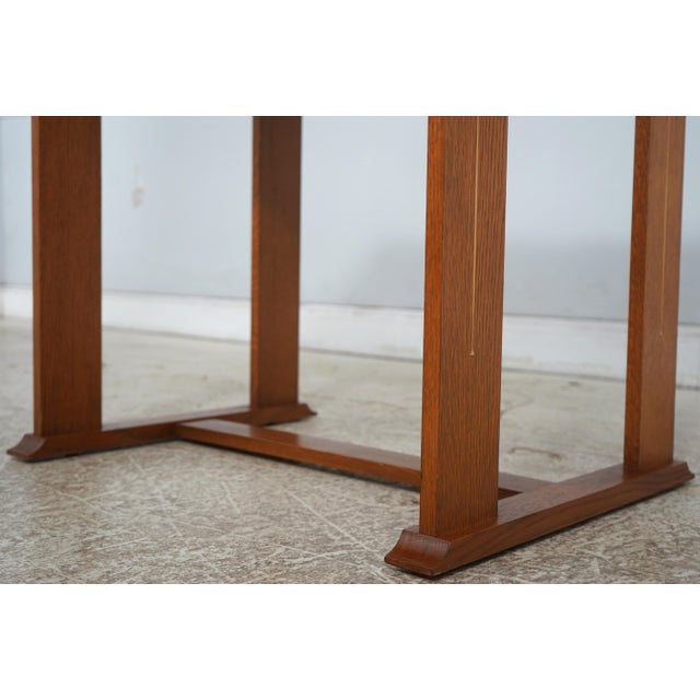 Stickley Harvey Ellis Inlay Oak Writing Desk For Sale - Image 12 of 18