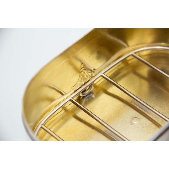 Elliptical Silver Soap Dish with Floral Reliefs For Sale - Image 4 of 6