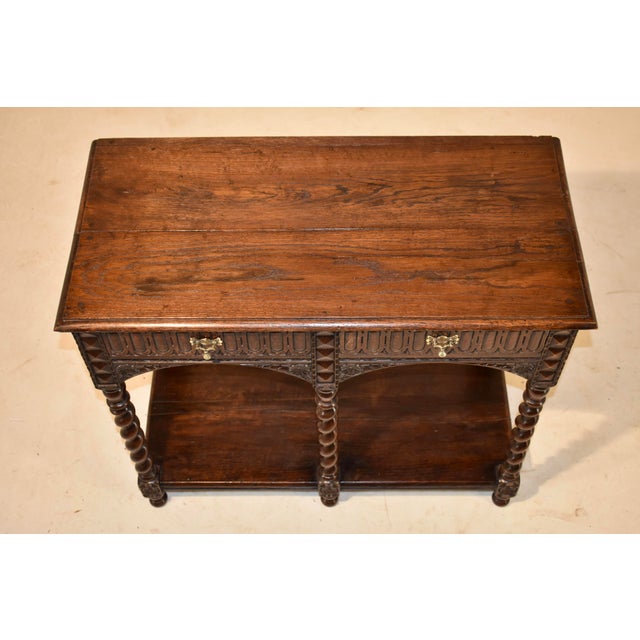 19th Century English Oak Carved Console For Sale - Image 9 of 10
