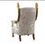 Huge Palace Throne Arm Chair W Carved Swan Head Finials on Block & Ball Arm Rests & Leg For Sale - Image 4 of 6