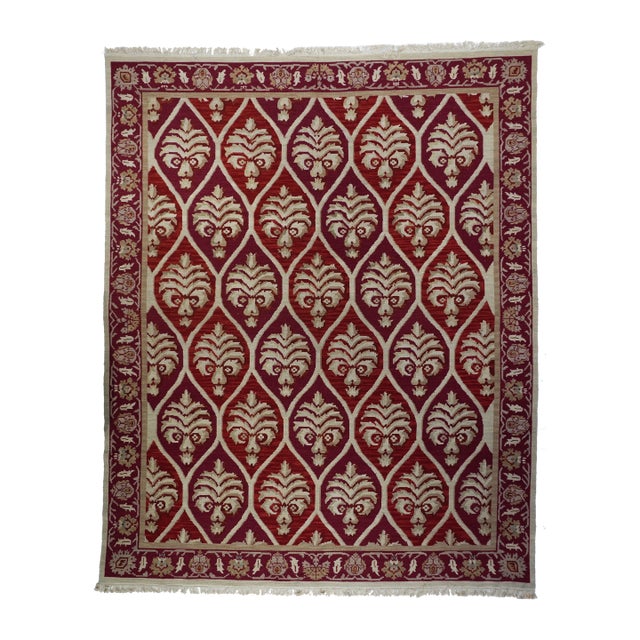 Turkish Sumak Flat Weave Wool Rug 8'0" X 10'0" For Sale