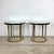 Mid-Century Modern Vintage Brass & Glass Side Tables With Circular Bases – Pair For Sale - Image 3 of 12