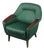 Danish Modern Lounge Chair with Walnut Arm Detail For Sale