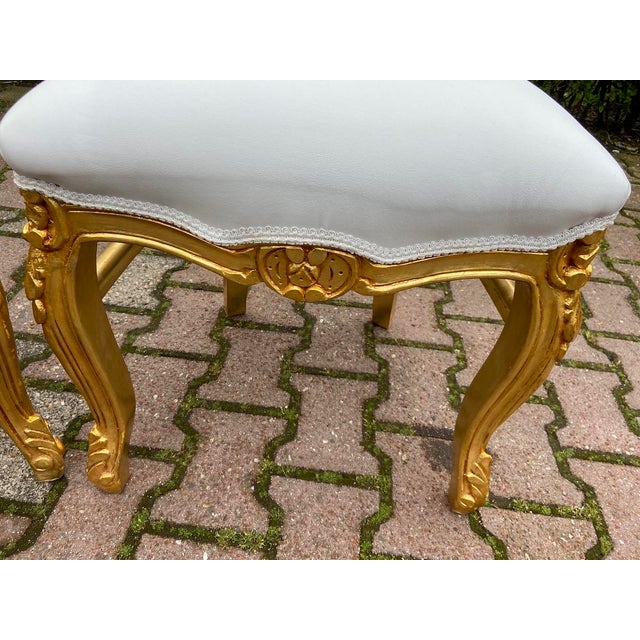 Late 20th Italian Baroque Gold Beech Dining Chairs Set 4 For Sale - Image 11 of 14